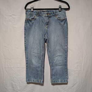 A‎ New Approach Women's Medium Wash Cropped Jeans Size 8 Petite